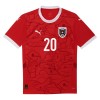 Original Fußballtrikot Österreich Konrad Laimer 20 Heimtrikot EURO 2024 Für Herren